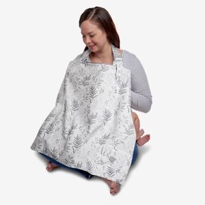 Boppy Nursing Cover for Breastfeeding in Green Gray Fern NEW
